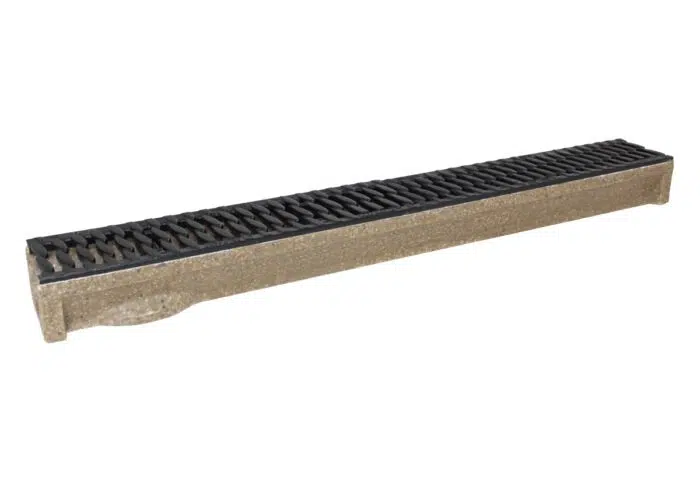 PolyChannel - Self 100 Channel - B125 Composite Oval Slotted Grate