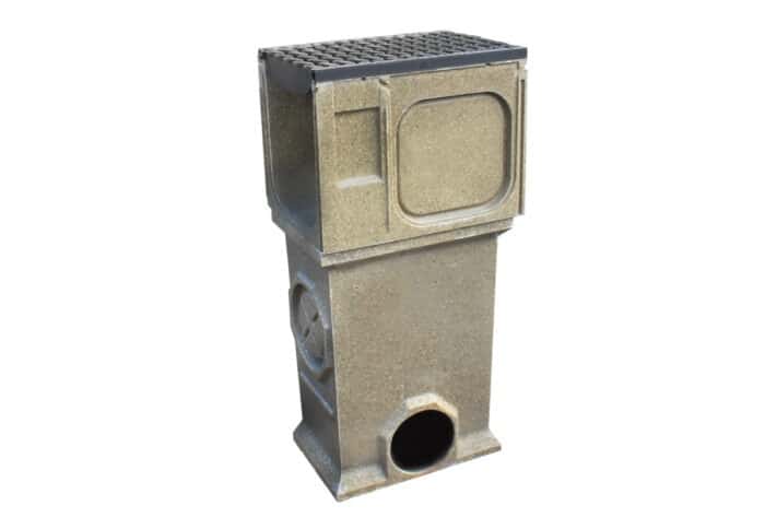 PolyChannel - Tech 300 Two Part Gully Unit - F900 Ductile Iron Oval Slotted Grate